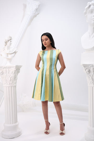Summer Stripe Mini Panel Dress