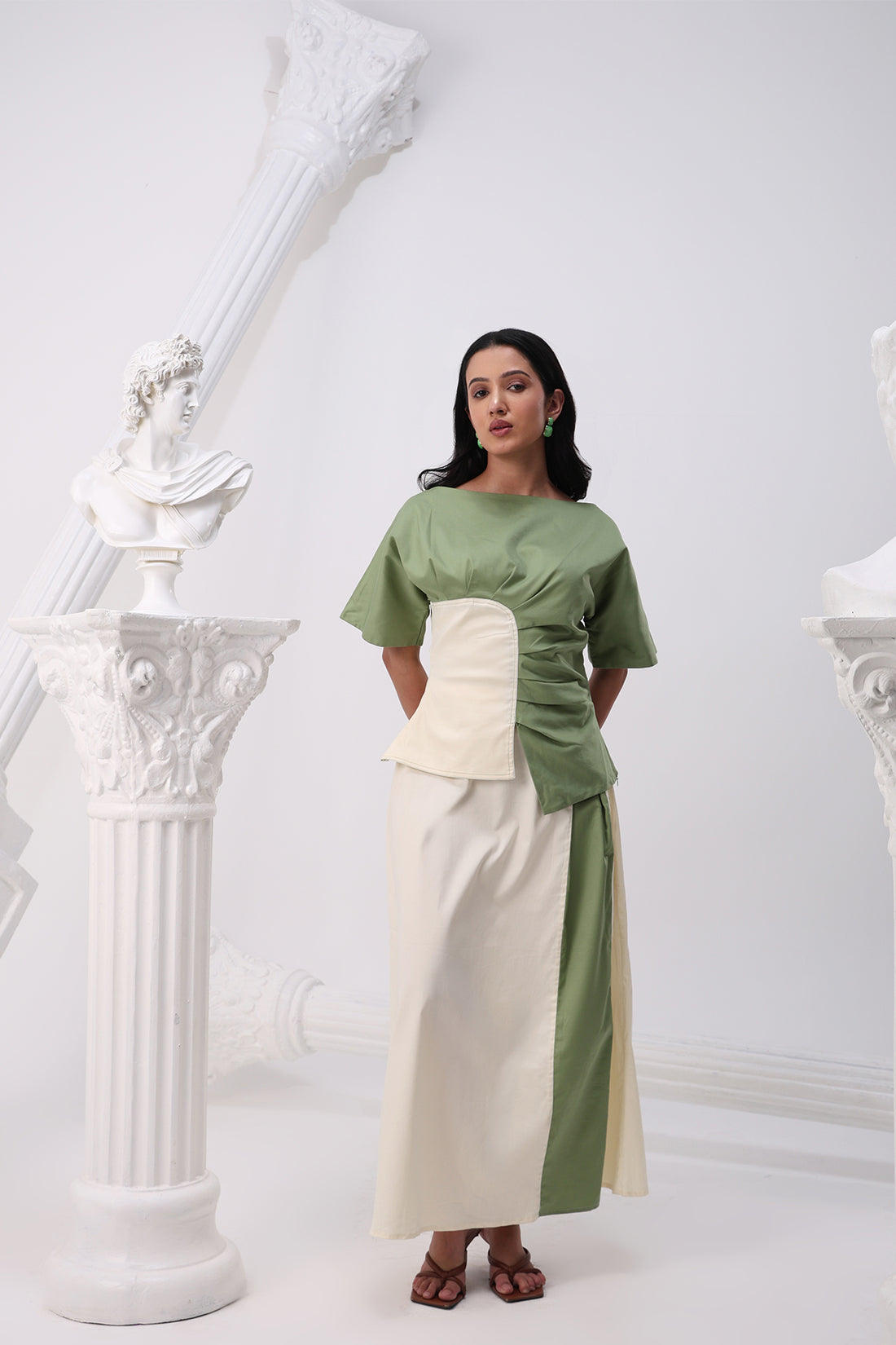 Sage Curve Flared Co-ord