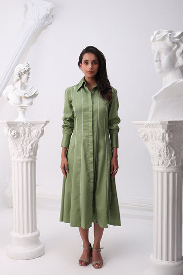 The Sage Linea Shirt Dress