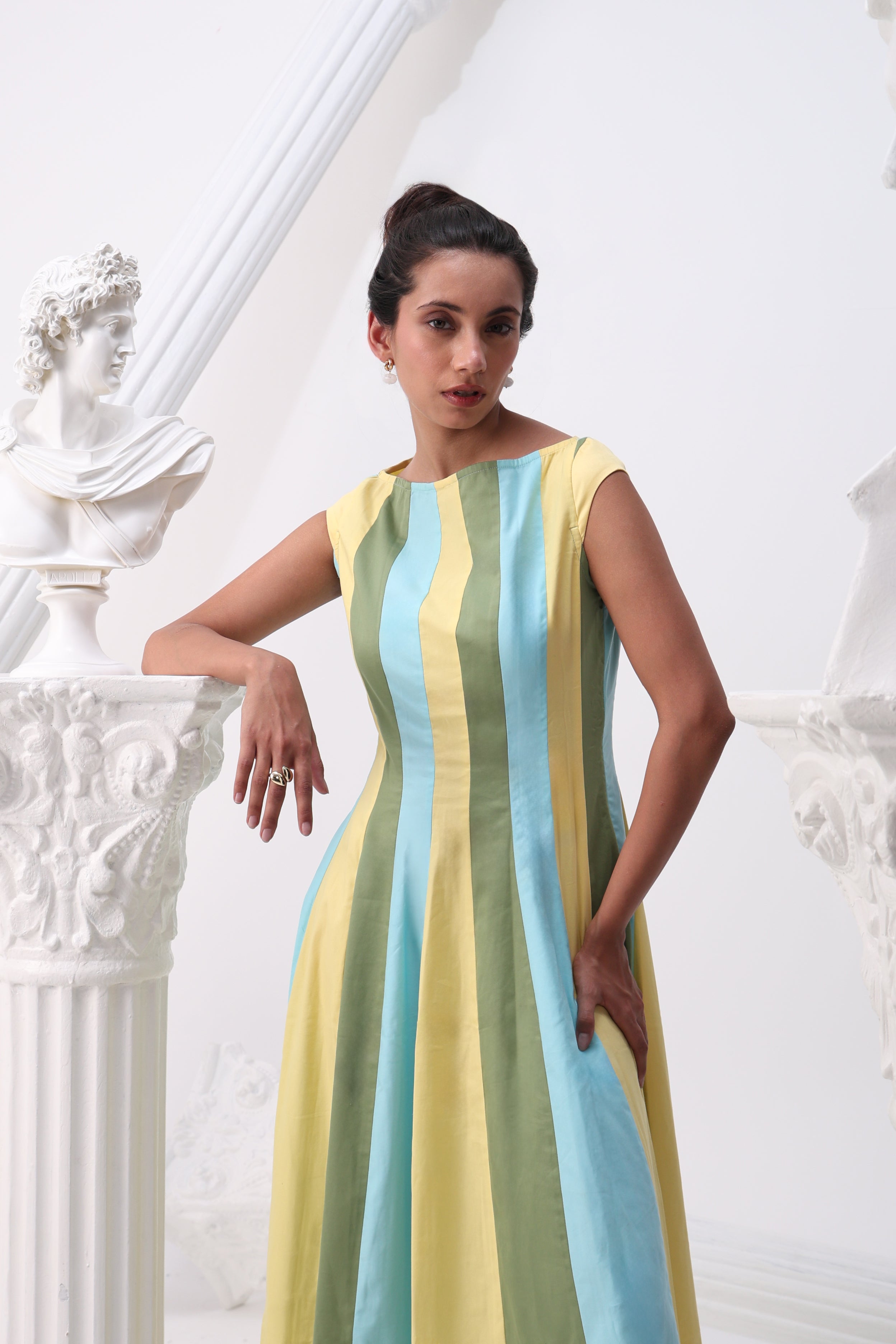 Summer Stripe Panel Dress