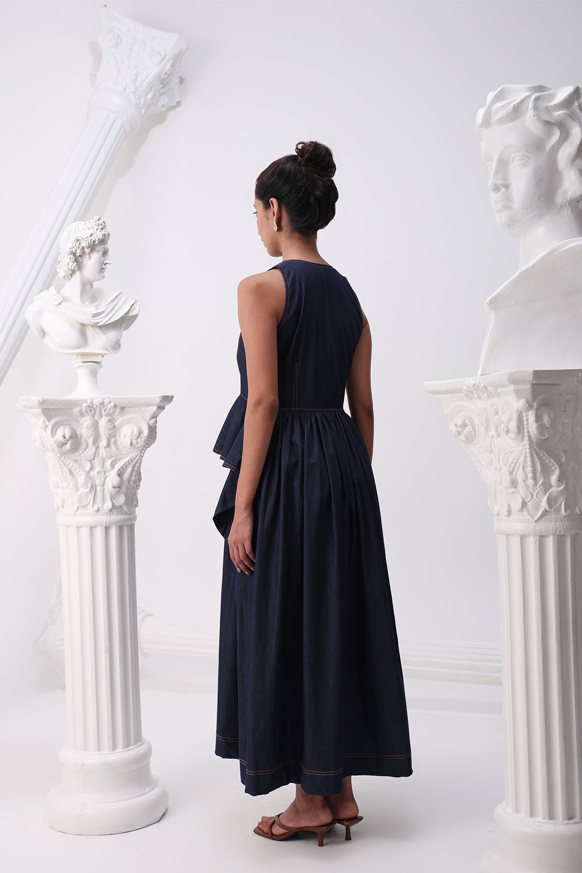 Deep Peplum Dress