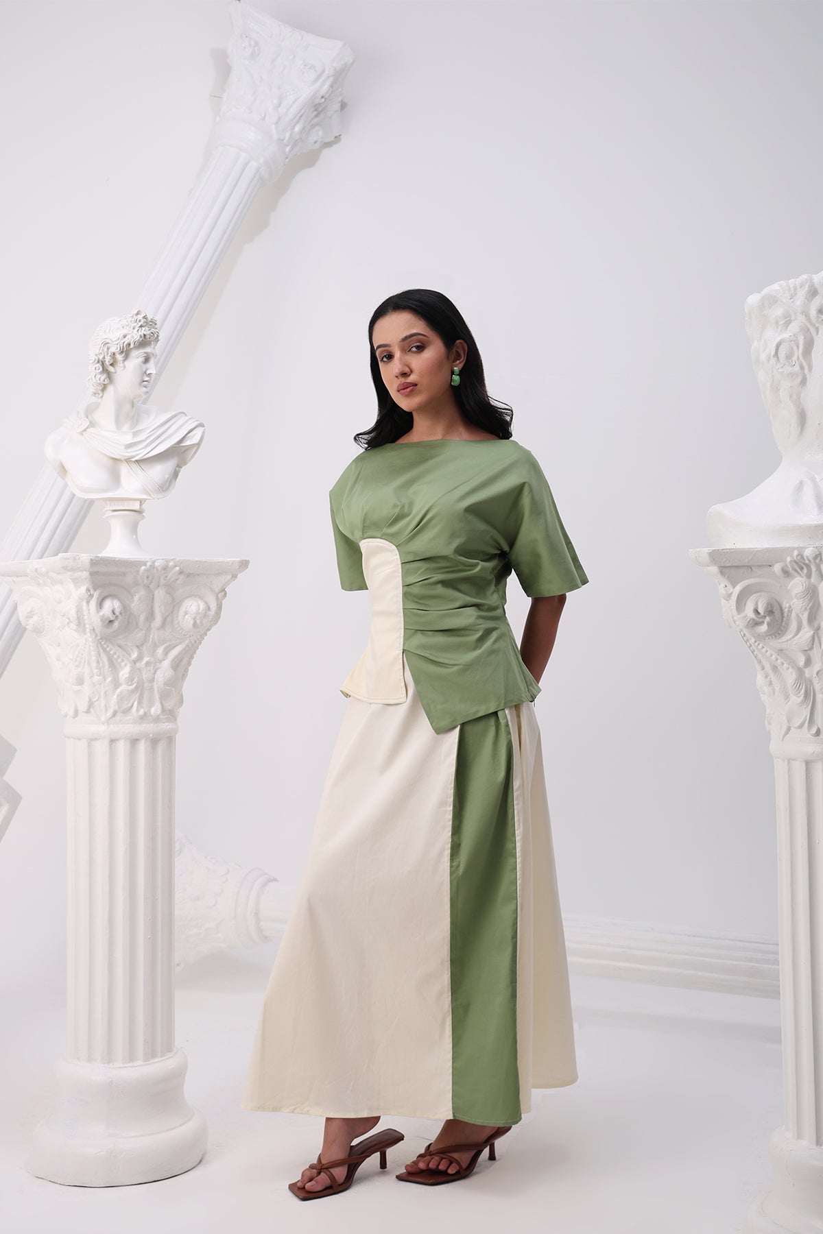 Sage Curve Flared Co-ord
