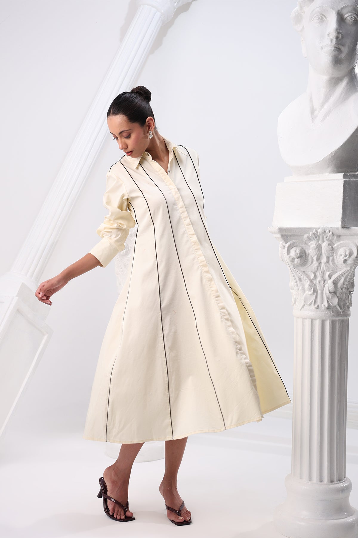 The Ivory Linea Shirt Dress
