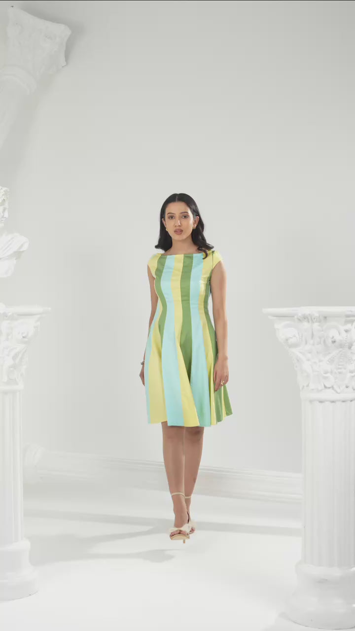 Summer Stripe Mini Panel Dress